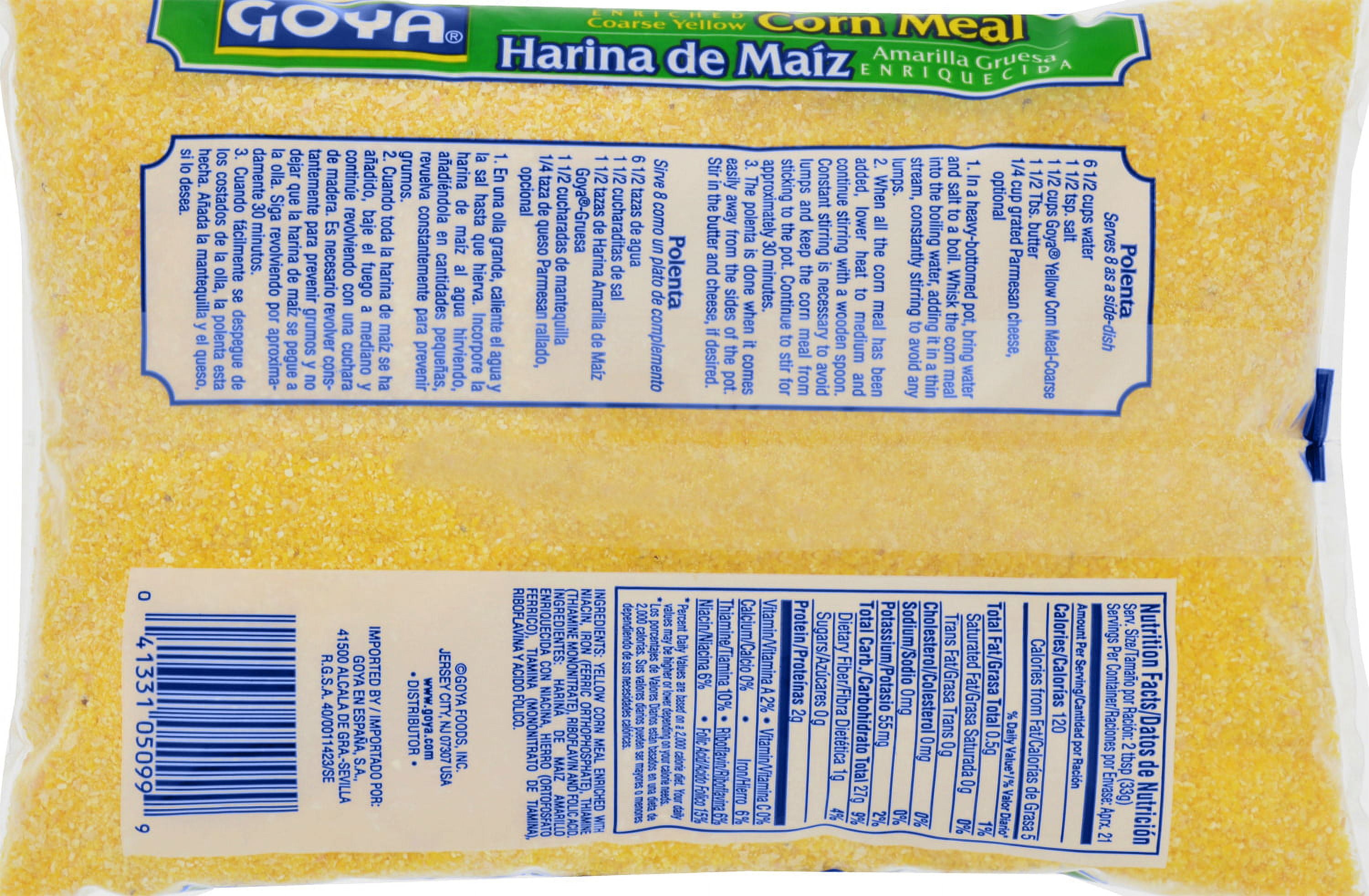(3 pack) GOYA Enriched Coarse Yellow Corn Meal, 24 Oz
