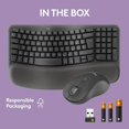 thumbnail image 2 of Logitech Wave Keys MK670 Combo, Wireless Ergonomic Keyboard with Signature M650 L Wireless Mouse, Comfortable Natural Typing, Bluetooth, Logi Bolt, fo, 2 of 10
