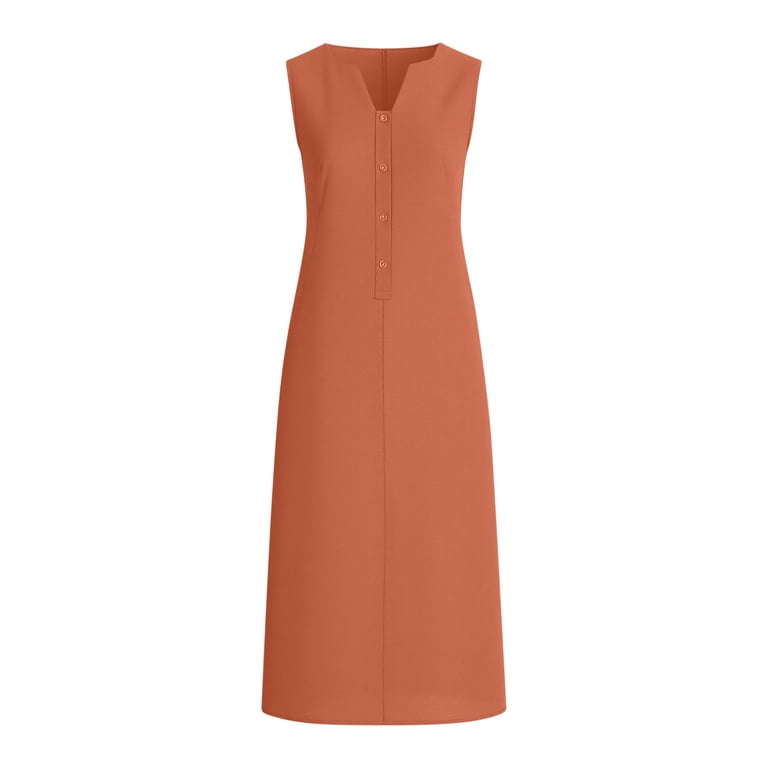 affordable linen dresses A-line Linen Dress CHILOE in Natural Melange
