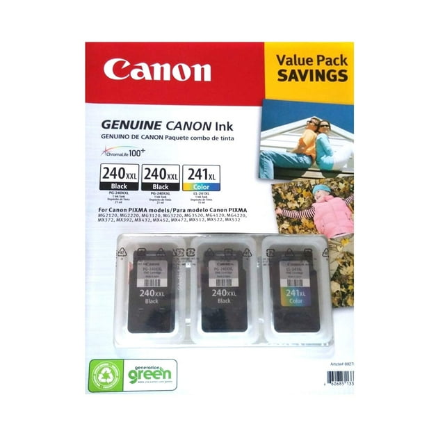 Paquete múltiple de cartuchos de tinta Canon PG-240XXL Black y CL-241XL