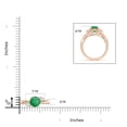thumbnail image 5 of ANGARA Natural Nature Inspired 1.2 ct Emerald & Diamond Twisted Vine Engagement Ring in 14K Rose Gold for Women (Size-7mm) | May Birthstone, Anniversary, Jewelry Gift for Women | Natural Emerald Ring, 5 of 9