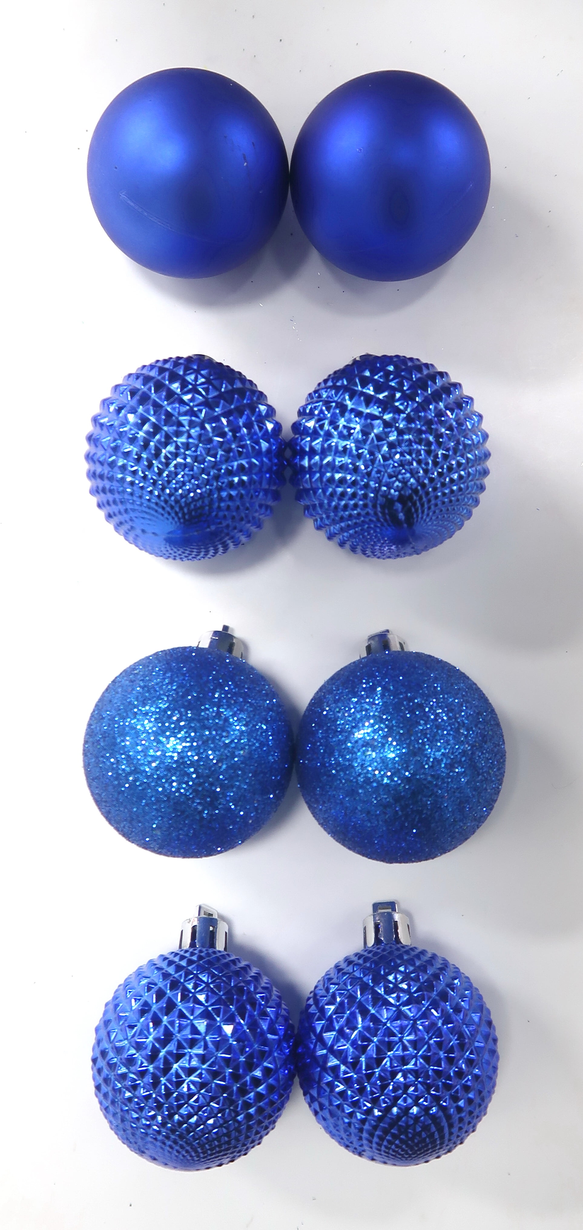 8 PIECES 5CM INCASSABLE ORNEMENT -BLEU 50MM - BLEU