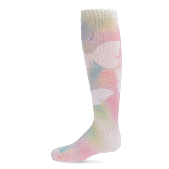 MeMoi Pastel Butterfly Knee High Sock - Girls - Female, 6, Multi