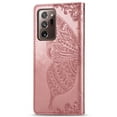 thumbnail image 5 of Samsung Galaxy Note 20 Ultra Wallet Case, Mantto Bling Butterfly Flower PU Leather Flip Phone Cover Credit Cards Slot Shockproof Kickstand Case for Samsung Galaxy Note 20 Ultra, Rosegold, 5 of 9