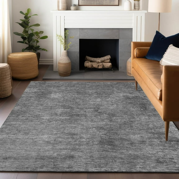 Addison Rugs Chantille Indoor/Outdoor Transitional Modern Gray Washable Rectangle Rug, 10' x 14'
