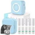 thumbnail image 1 of HUIJUTCHEN Mini Blue-Tooth Printer, Wireless Sticker Printer with 10 Rolls Paper for iPhone/Android, 1 of 7