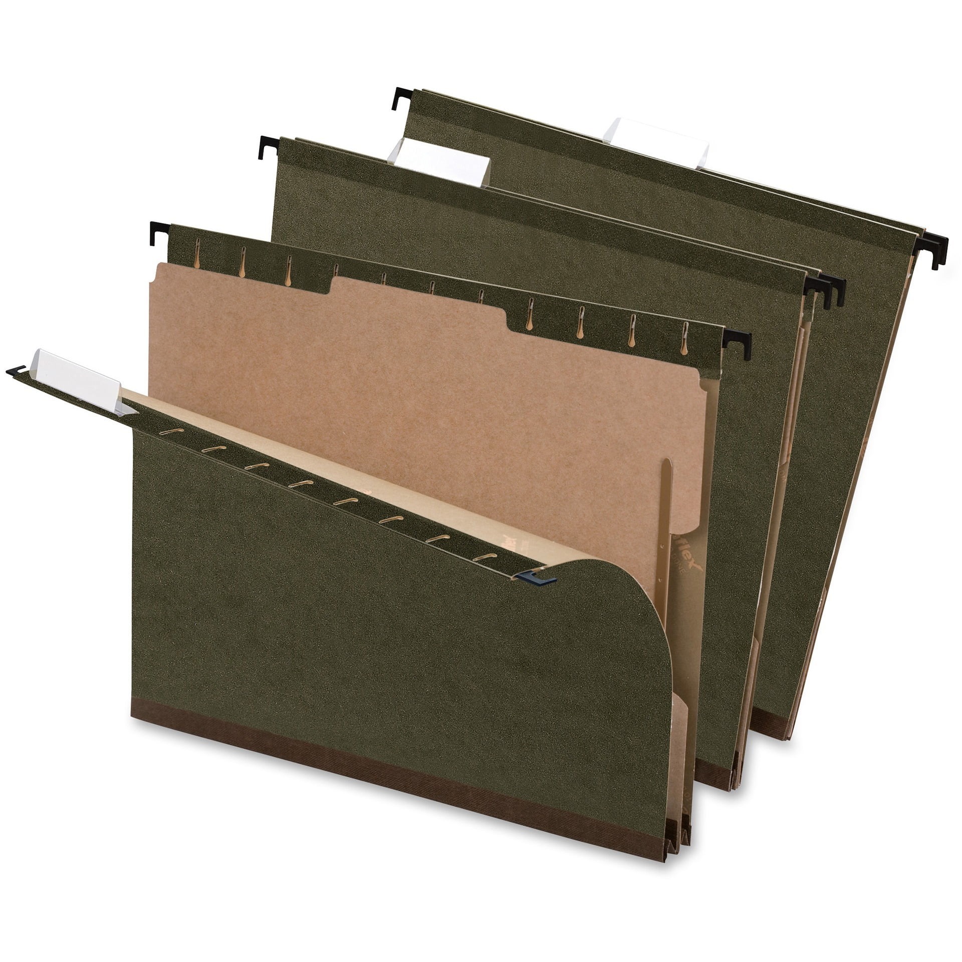 Pendaflex, PFX59253, SureHook Divided Hanging File Folders, 10 / Box, Green