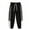 #465-Black, variant on Handshe Men's Sport Sweatpants, Solid Color Elastic Waist with Adjustable Drawstring, Tapered Cuffs for Outdoor Training and Casual Daily Wear