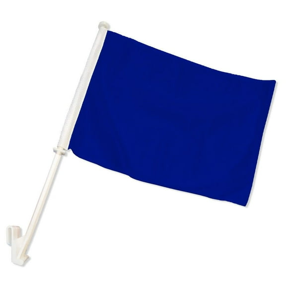 Royal Blue Solid Color Double-Sided Car Flag