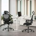 thumbnail image 3 of CONCETTA Ergonomic Office Chair, High Back Mesh Computer Swivel Chair with Adjustable Headrest, Deep Black, 3 of 10