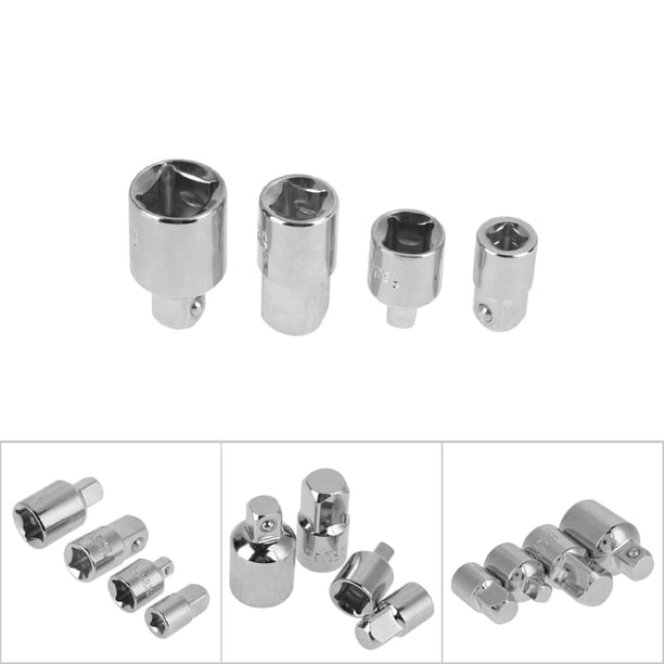Adaptador De Enchufes De 4 Piezas, 1/2, 3/8, Adaptador De Llave De 1/4 Pulgadas, Convertidor Reductor, Juego De Adaptadores De Enchufes De Impacto