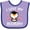 Lavender and Purple, variant on Inktastic I Love My Mommy with Cute Penguin and Hearts Girls Baby Bib
