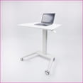 thumbnail image 2 of Desks, Compact Adjustable Standing Desk for Small Spaces | White | Metal & Wood, 2 of 7