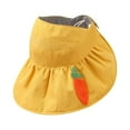 thumbnail image 2 of FZFLZDH Kids Sun Hat, UPF 50+UV Sun Protection Hats, Double Sides Wide Brim Breathable Bucket Hat, Adjustable Summer Outdoor Beach Play Hat for 3-8 Years Old Kids, Yellow, 2 of 8