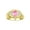 Pink Ice, variant on Yellow Gold Plated Silver Classic 7X5MM Oval Pink Ice & Sparkling Diamond Ring - Birthstone Jewelry for Men -Size 9