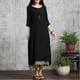 thumbnail image 5 of Nuevo Vestido Vintage Femenino Dobladillo Irregular Hem Casual Boho Suelto Largo Maxi Vestidos Tomshoo Negro/XL, 5 of 7