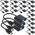 thumbnail image 1 of Adaptador HDMI a VGA Yunsailing, paquete de 20, negro, 1 of 7