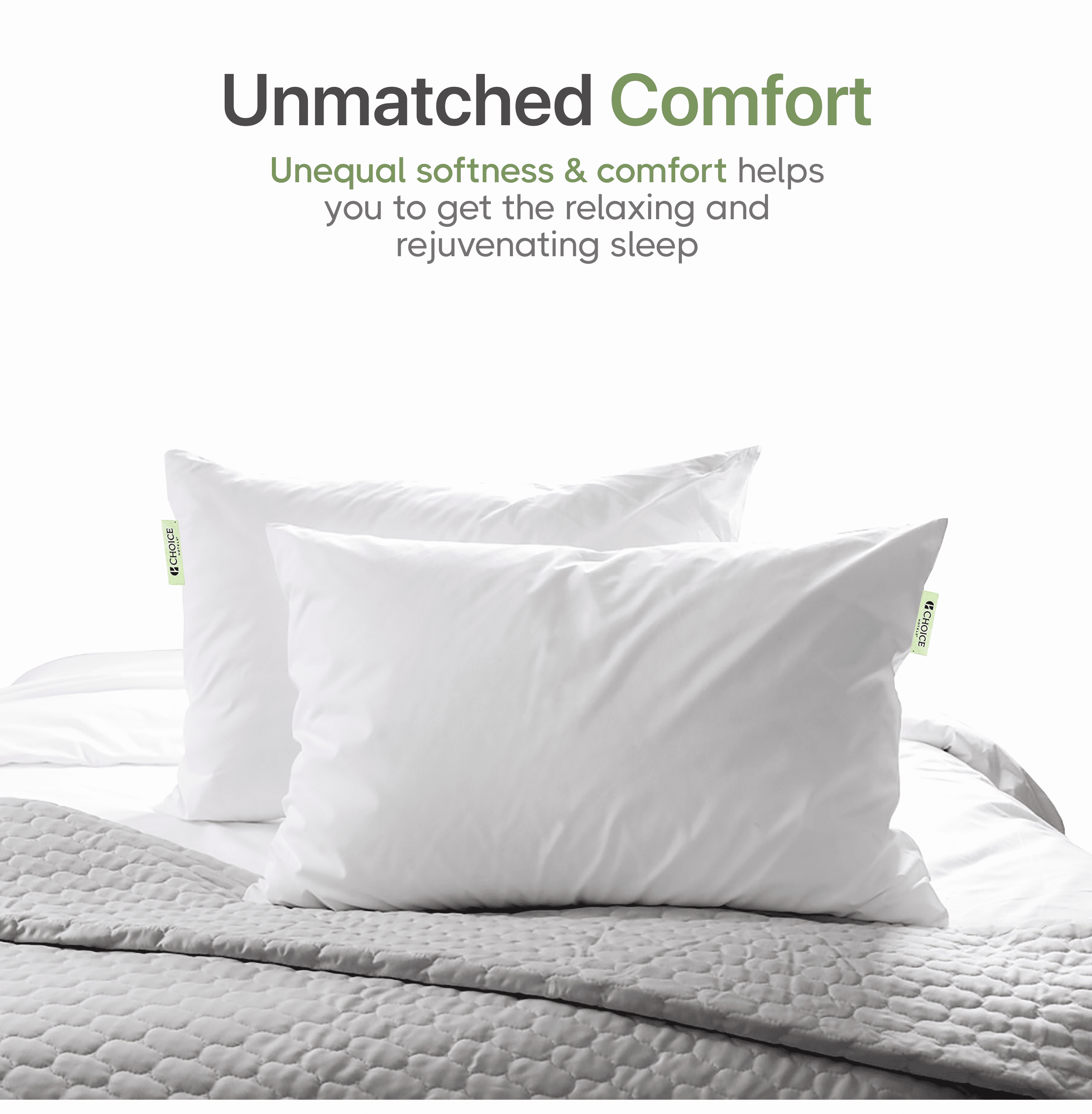 White Authentic Choice Hotels’ Luminesse Hypoallergenic Green Label Luxury Soft Pillow Pack of 1 Standard