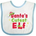 thumbnail image 3 of Inktastic Christmas Santa's Cutest Elf Boys or Girls Baby Bib, 3 of 4