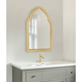 thumbnail image 5 of Kate and Laurel Eileen Framed Arch Mirror, 20" x 30", Gold, Traditional Glam Windowpane-Inspired Arched Mirror For Bathroom Vanity, Bedroom, Entryway Console, 5 of 6