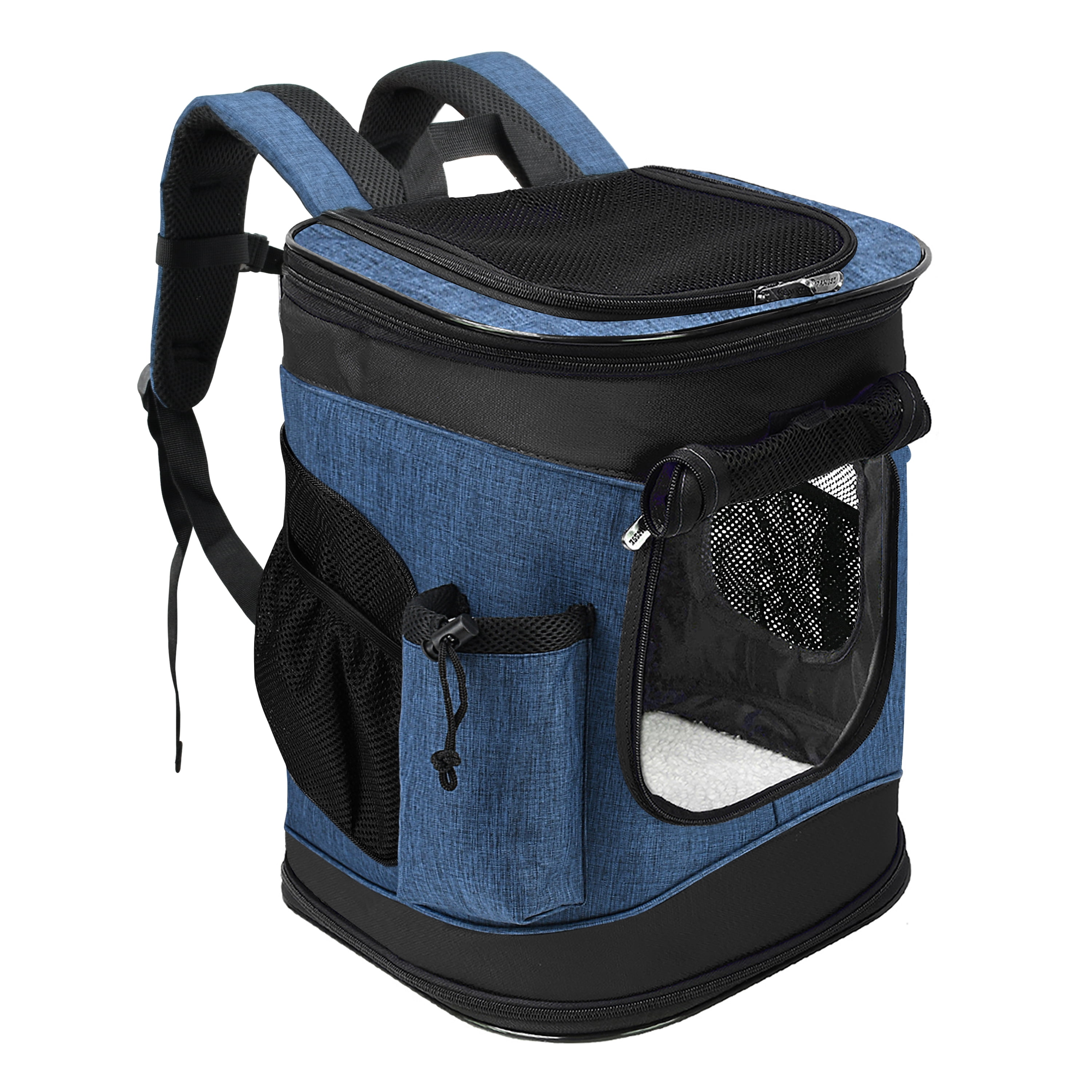 Pawse Pet Carrier Foldable Backpack for Small Cats Dogs And Puppies Upto 18 LBS, Airline-Approved Two-Sided Entry Padded Back Support Travel Carrier for Hiking, Walking, Cycling & Outdoor