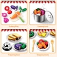 thumbnail image 4 of Set de cocina Pretend Play Juboury con utensilios de cocina de acero inoxidable, 4 of 7