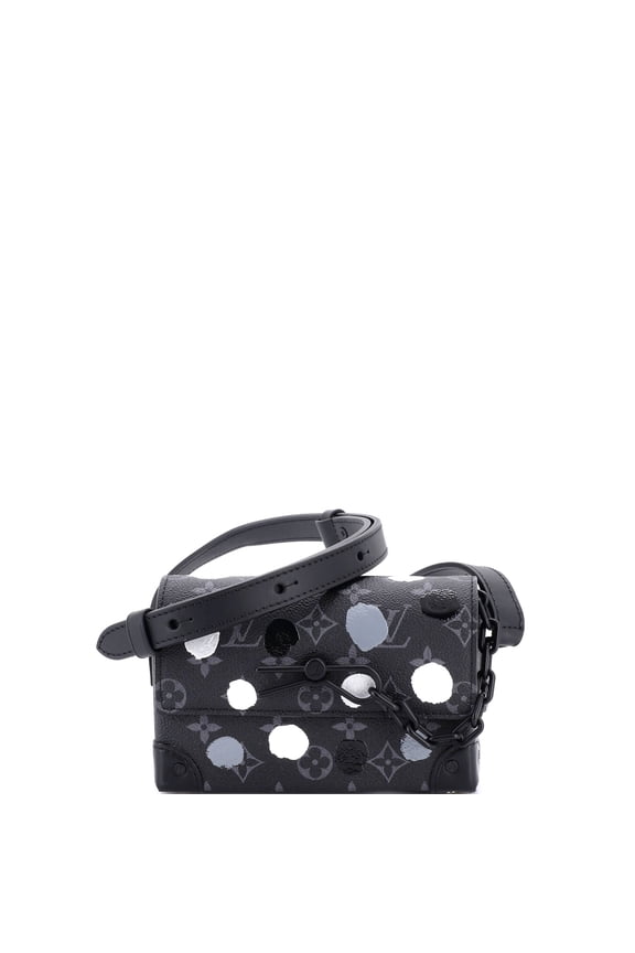 Pre-Owned Steamer Wearable Wallet Yayoi Kusama Painted Dots Monogram Eclipse Canvas By Rebag