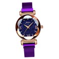 thumbnail image 3 of Reloj De Pulsera Impermeable 2xQuartz Morado Sunnimix Reloj de cuarzo con banda milanesa, 3 of 8