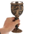 thumbnail image 2 of lionlar Gothique Double Paroi Résine Acier Inoxydable Tasse à Boire 3D Dragon Os Métal, 2 of 7