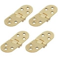 thumbnail image 1 of 4Pcs Folding Table Hinges, Flat Door Cabinet Foldable Hinges, Zinc Metal Round Edge Sewing Machine Folding Table Furniture Flip Shelf Hinge, for Cabinet Furniture, 1 of 7