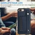 thumbnail image 2 of Nalacover Wallet Case for iPhone 7 Plus/8 Plus, Business PU Leather Unique Design Wristband Kickstand Credit Card Holder Slots Shockproof Scratch Resistant Phone Case for iPhone 7 Plus/8 Plus,Blue, 2 of 6