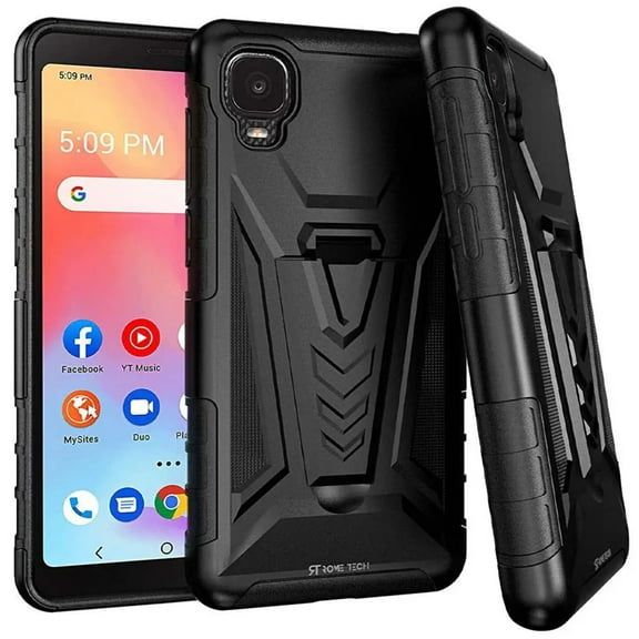 Rome Tech Belt Clip Holster Case for TCL A3/Ion Z | Black