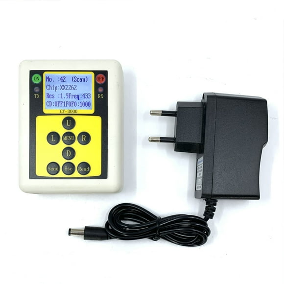 Tignapoo Portable Wireless Remote Control Analyzer 315MHz/433MHz with Frequency Counter and Decoder for Smart Home and Security Systems (110V, Dual 400mAh Li-ion Battery)