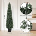 thumbnail image 4 of 3/4/5 FT Artificial Boxwood Topiary Trees,2Pack Faux Topiaries Tree Potted Boxwood Tree Cone Topiary Artificial Plant Shrub for Front Porch Home Office Decor, 4 of 8