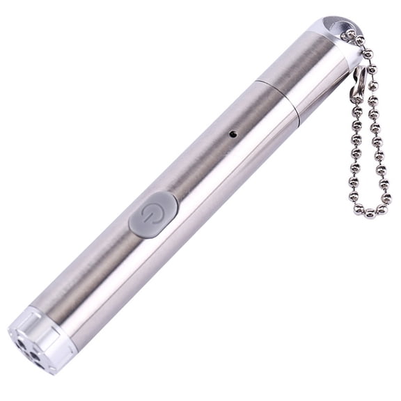 USB Rechargeable Laser Cat Toy Interactive Light Pointer for Indoor Pets Portable Training Tool with Multiple Patterns 4 Inch