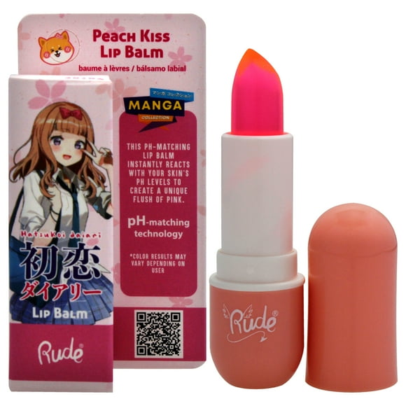 Bálsamo labial Rude Cosmetics Manga Collection Peach Kiss 0,123 oz