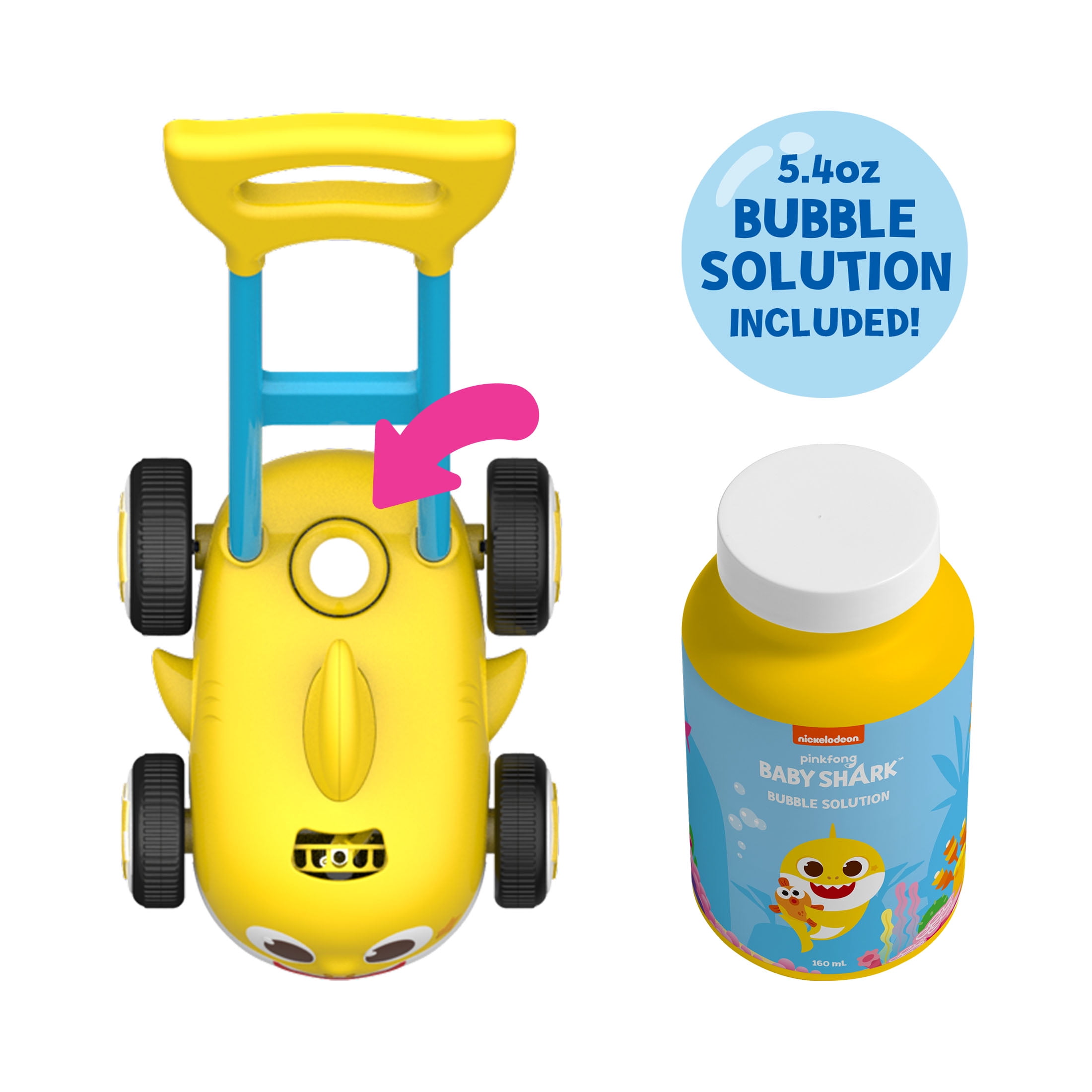 Pinkfong Baby Shark Kids Push Bubble Blower Lawn Mower, Bubble Blowing Fun for Toddlers  (图3) Pinkfong Baby Shark Kids Push Bubble Blower Lawn Mower, Bubble Blowing Fun for Toddlers  (图3)