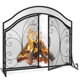 Panacea Products 15956 Fireplace Screen Flat Panel Black