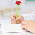 thumbnail image 3 of 2Pcs 0.5mm Nib Comfortable Grip Black Ink Gel Pens with Cap Variable Flower Shape Silicone Pens Teachers Day Gift, 3 of 7