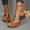 Rose Gold, variant on Flip-Flop Wedge Slides for Women Summer Ethnic Cut-Out Boho Slip On Slides Comfortable Womens Flip Flops for Office Walking Travel Brown 7.5