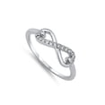 thumbnail image 4 of Women's Infinity Clear CZ Promise Ring .925 Sterling Silver Band White Jewelry Female Size 9, 4 of 4