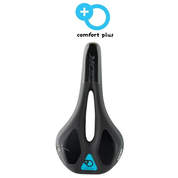DDK Saddles: 3736MF Comfort Plus Unisex MTB Saddle in Black-BLACK