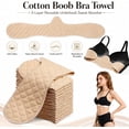 thumbnail image 7 of 15 Pack Cotton Boob Bra Towel Breast Sweat Liners, Reusable Underboob Absorber Pads for Women White Beige Black, 7 of 7