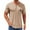 Beige, variant on Men's Summer Casual 4-Button Short Sleeve T-Shirt Stylish, Lightweight, Versatile, Available in Multiple Colors and Sizes