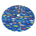 thumbnail image 5 of Cauagu 30" Christmas Tree Skirt Submarines And Whales Pattern Christmas Tree Decorations Tree Mat for Xmas Decorations Occasion Holiday Home Decor -30", 5 of 7