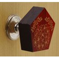 thumbnail image 2 of IBA Indianbeautifulart Boutons Gravés Rouges Lot de 10 Boutons de Porte de Garde-Robe en Bois Tiroir, 2 of 3