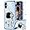 for iPhone X/XS-Yuan Blue, variant on for iPhone X/iPhone Xs Case Astronaut Cute for Women Girls Girly Unique Royal Blue Phone Cases with Astronaut Hidden Stand Kickstand 6D Design Cover for iPhone X/XS 5.8 inch