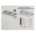 thumbnail image 6 of Cfowner 80"×40" Polycarbonate ABS Brown & Black Bracket Door/ Window Awnings for Patios, Outdoor Awning for Rain Snow Protection, Awnings for Windows (Aluminum Fixing Bars), 6 of 7