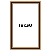 18x30 Frame Gold Brown Plein Air Vintage Solid Wood Picture Frame | 1.75 Inches Moulding Width |