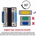 thumbnail image 2 of YISITIAN DB15Pin Male to Female Extension Adapter DSUB RS232 15Pin D-subminiature Connector 90 Degree UP Angled CJ919-30080, 2 of 8